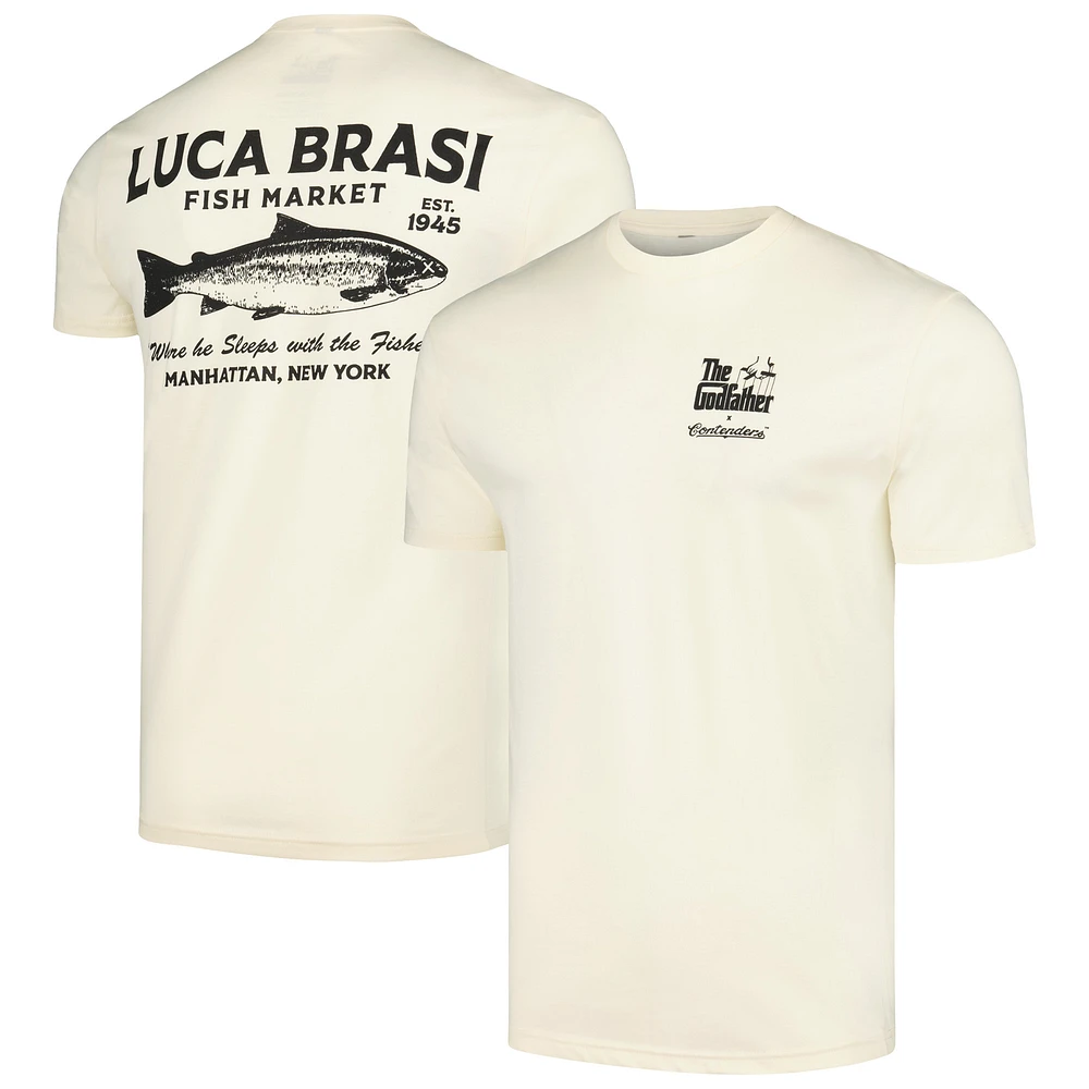 Men's Contenders Clothing Natural The Godfather Luca Brasi Fish Market T-Shirt