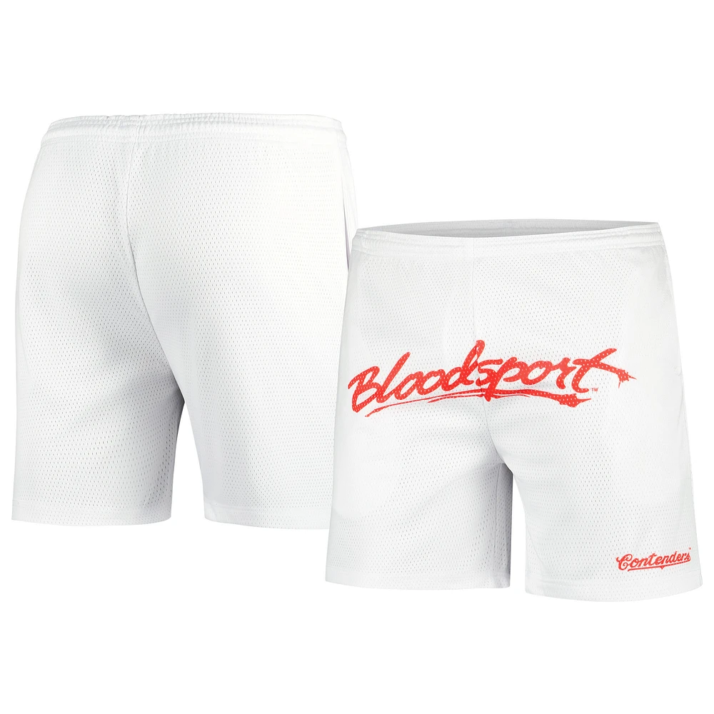 Men's Contenders Clothing White Bloodsport Mesh Shorts