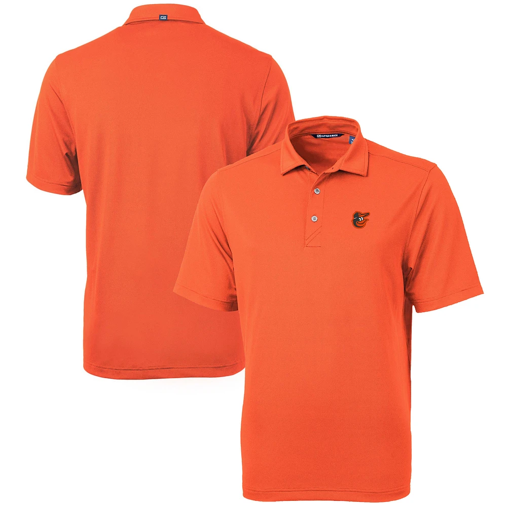 Men's Cutter & Buck Orange Baltimore Orioles Big Tall Virtue Eco Pique Recycled Polo