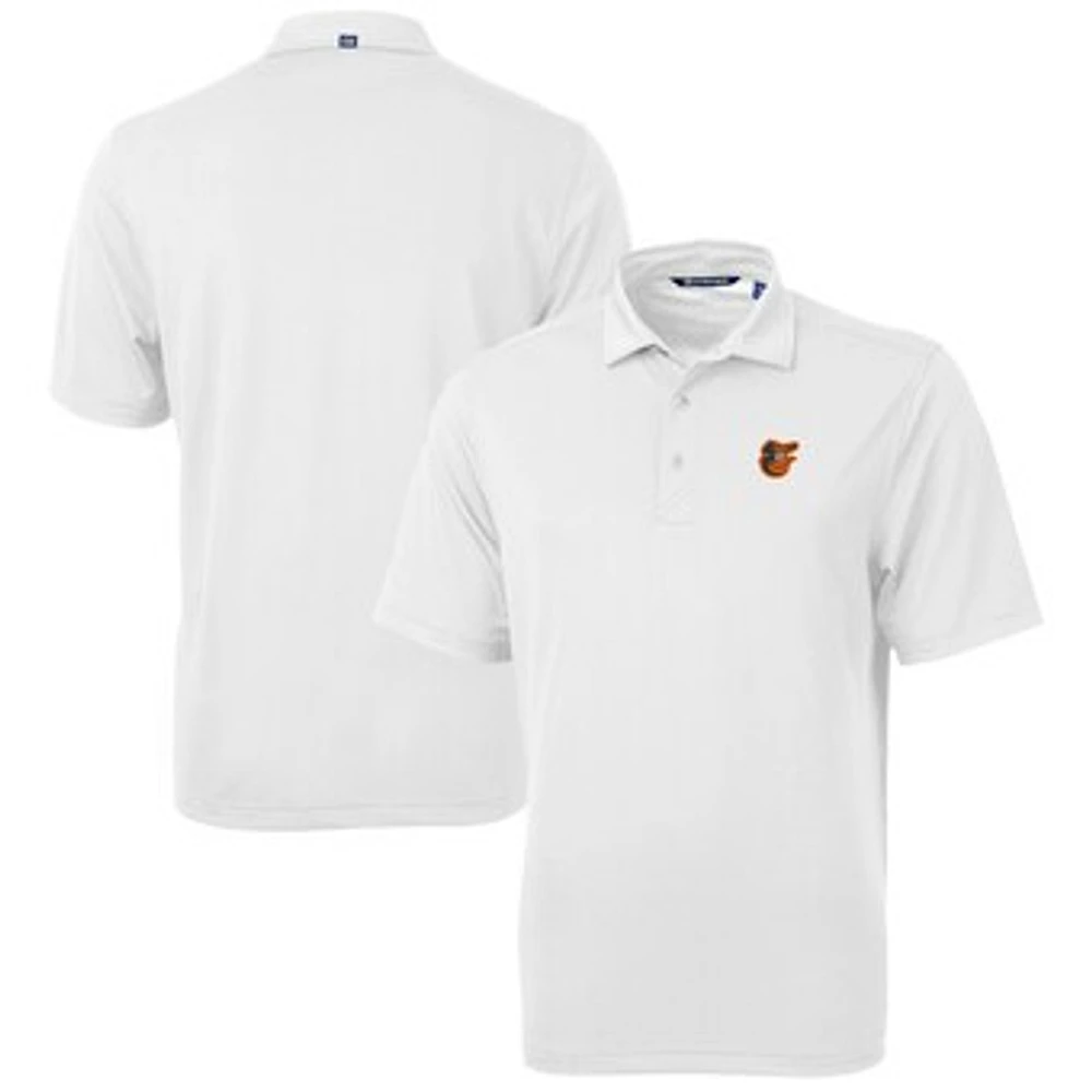 Men's Cutter & Buck White Baltimore Orioles Big Tall Virtue Eco Pique Recycled Polo