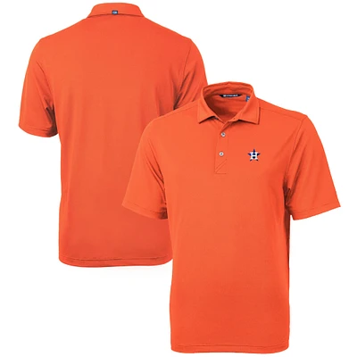 Men's Cutter & Buck  Orange Houston Astros Big Tall Virtue Eco Pique Recycled Polo