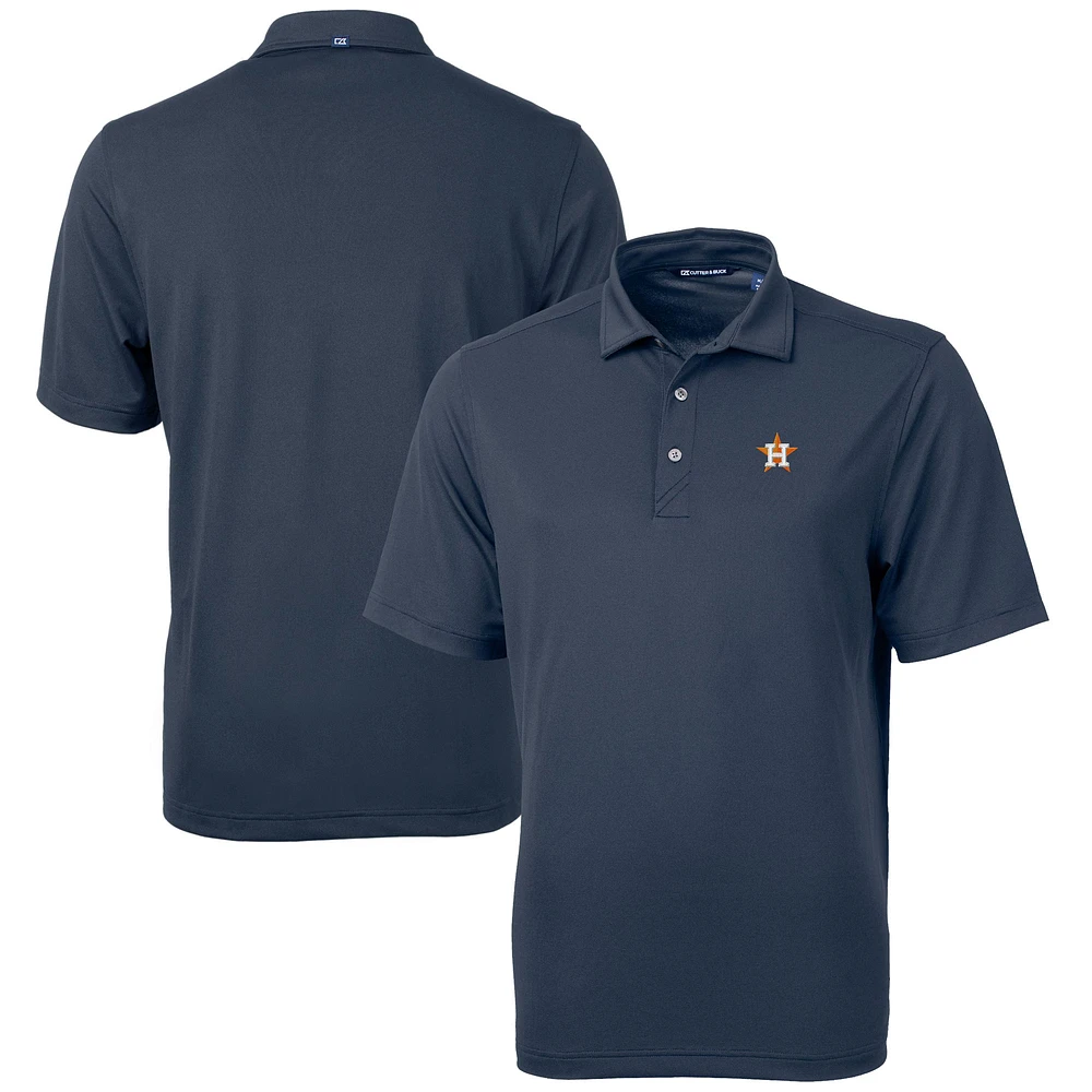 Men's Cutter & Buck Navy Houston Astros Big Tall Virtue Eco Pique Recycled Polo