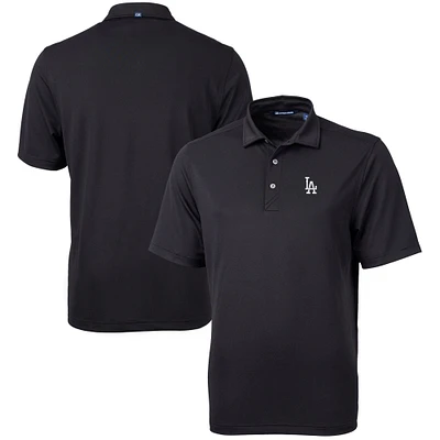 Men's Cutter & Buck Black Los Angeles Dodgers Big Tall Virtue Eco Pique Recycled Polo