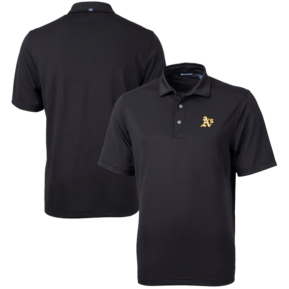 Men's Cutter & Buck Black Athletics Big Tall Virtue Eco Pique Recycled Polo