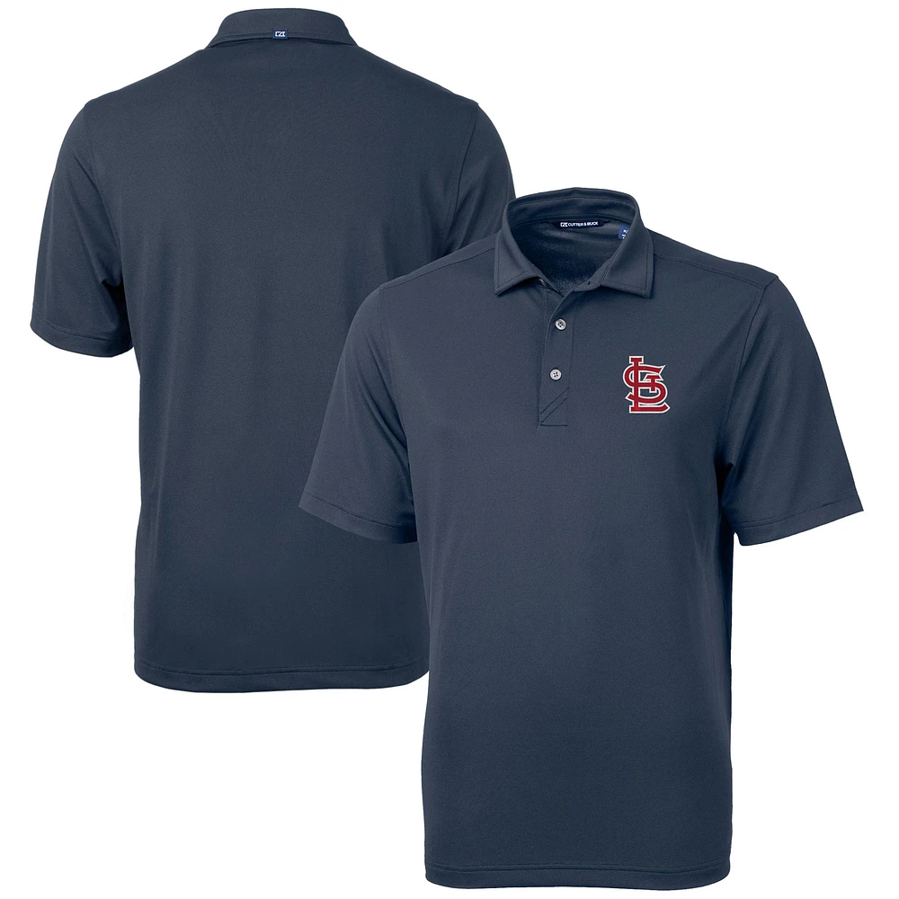 Men's Cutter & Buck Navy St. Louis Cardinals Big & Tall Virtue Eco Pique Recycled Polo