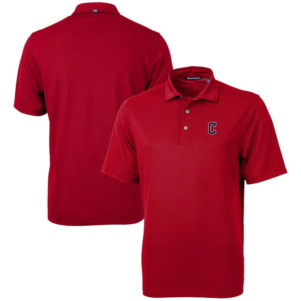 Men's Cutter & Buck Red Cleveland Guardians Big Tall Virtue Eco Pique Recycled Polo