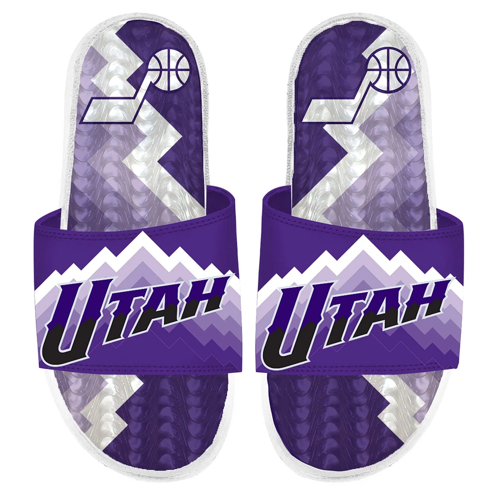 Men's ISlide White Utah Jazz 2023/24 City Edition Gel Slide Sandals