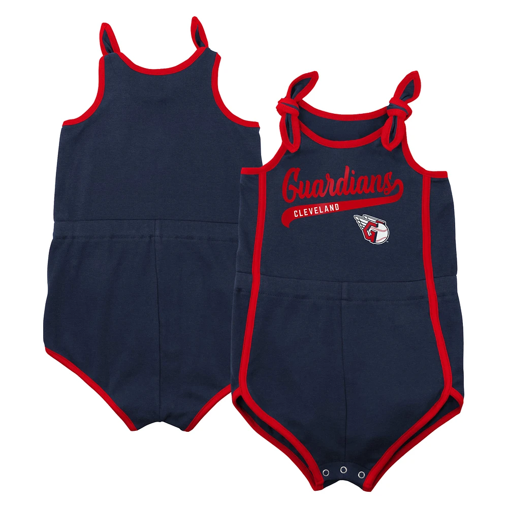 Infant Navy Cleveland Guardians Hit & Run Bodysuit
