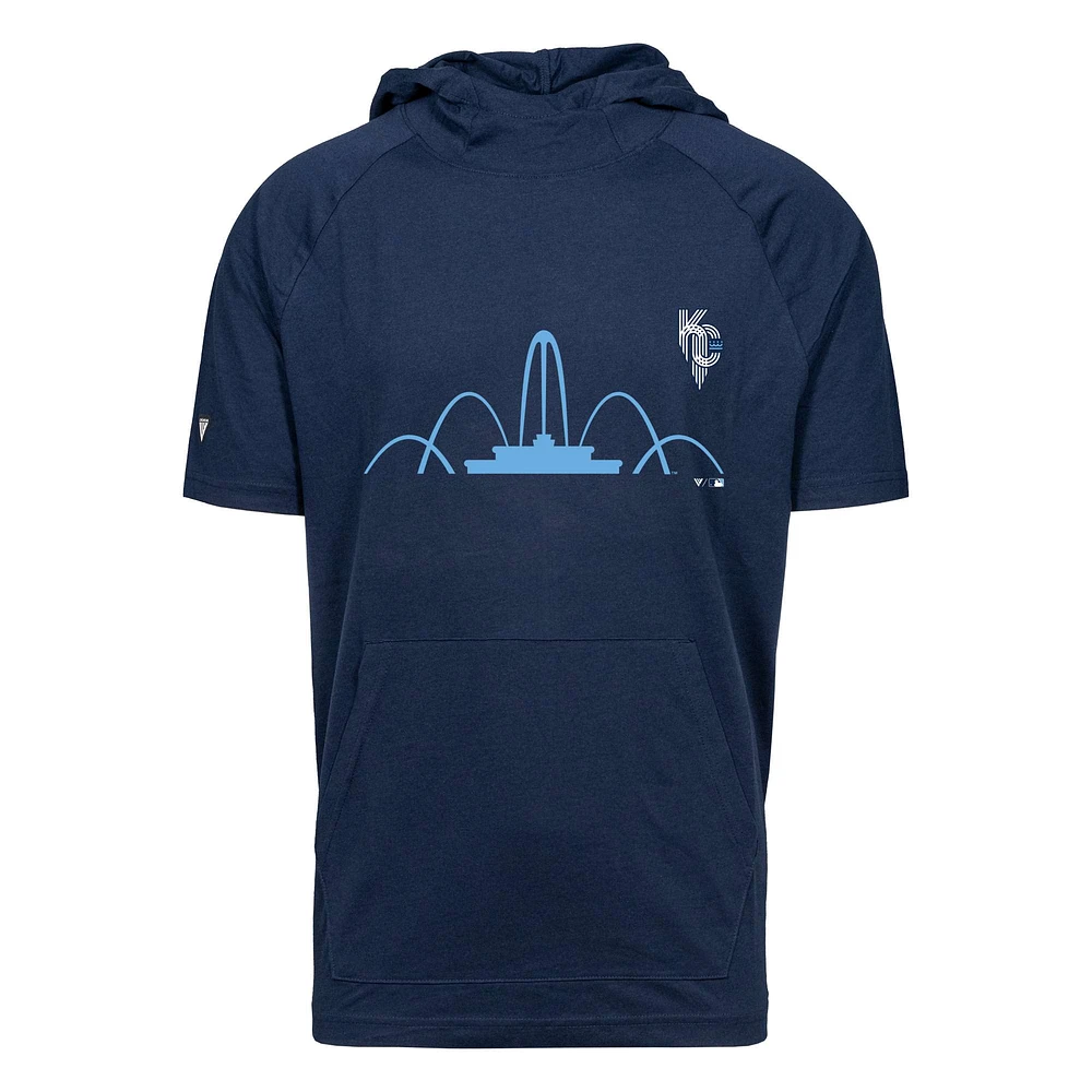 Men's Levelwear Navy Kansas City Royals Connect Phase Core Hoodie T-Shirt