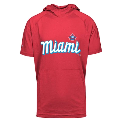 Men's Levelwear Red Miami Marlins City Connect Phase Core Hoodie T-Shirt