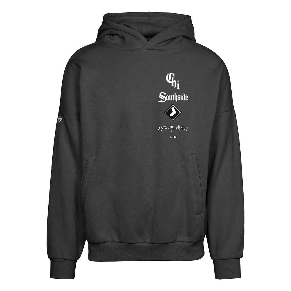 Men's Levelwear Black Chicago White Sox City Connect Contact Baseline Pullover Hoodie