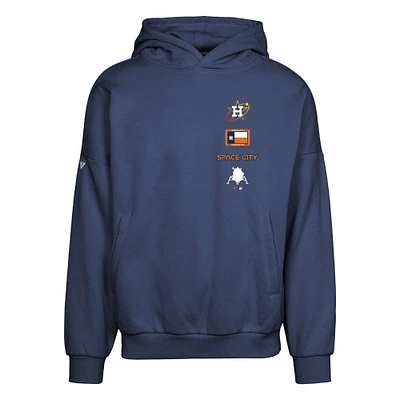 Men's Levelwear Navy Houston Astros City Connect Contact Baseline Pullover Hoodie