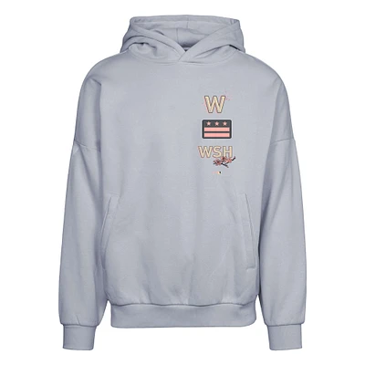 Men's Levelwear Gray Washington Nationals City Connect Contact Baseline Pullover Hoodie