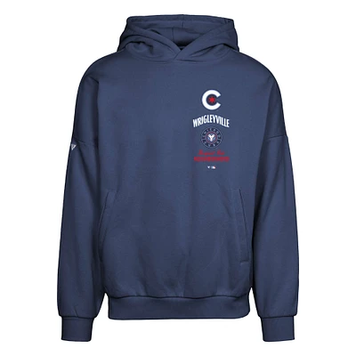 Men's Levelwear Navy Chicago Cubs City Connect Contact Baseline Pullover Hoodie