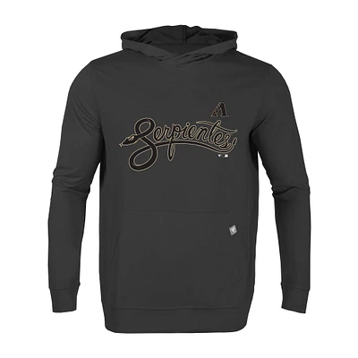 Men's Levelwear Black Arizona Diamondbacks City Connect Relay Core Logo Pullover Hoodie