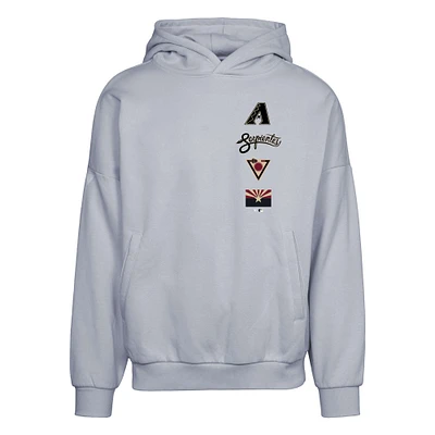 Men's Levelwear Gray Arizona Diamondbacks City Connect Contact Baseline Pullover Hoodie