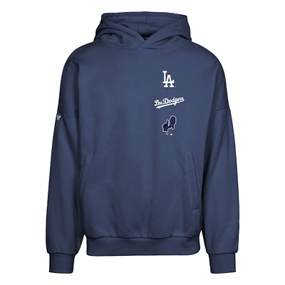 Men's Levelwear Navy Los Angeles Dodgers City Connect Contact Baseline Pullover Hoodie