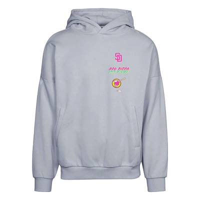 Men's Levelwear Gray San Diego Padres City Connect Contact Baseline Pullover Hoodie