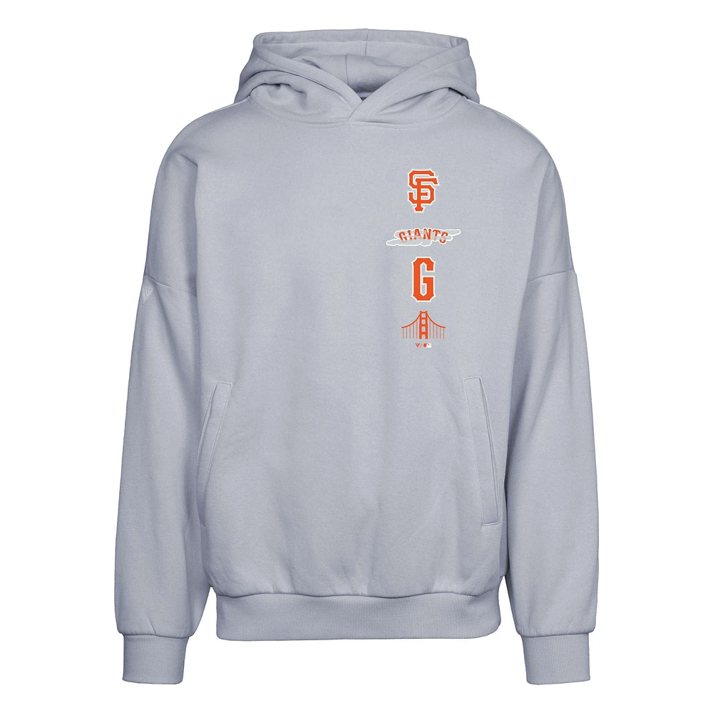 Men's Levelwear Gray San Francisco Giants City Connect Contact Baseline Pullover Hoodie