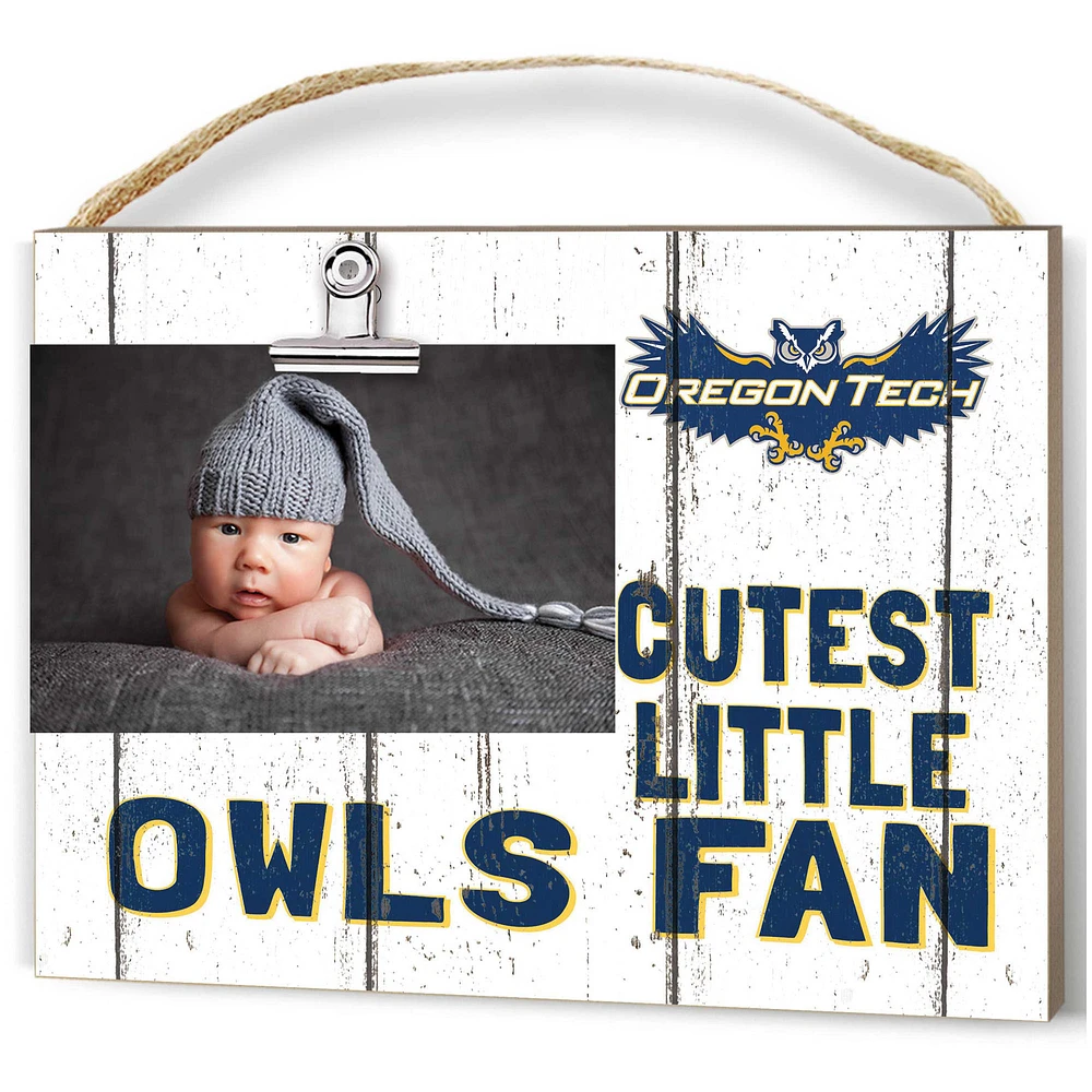 Oregon Tech Hustlin' Owls 8'' x 10'' Cutest Little Weathered Logo Clip Photo Frame