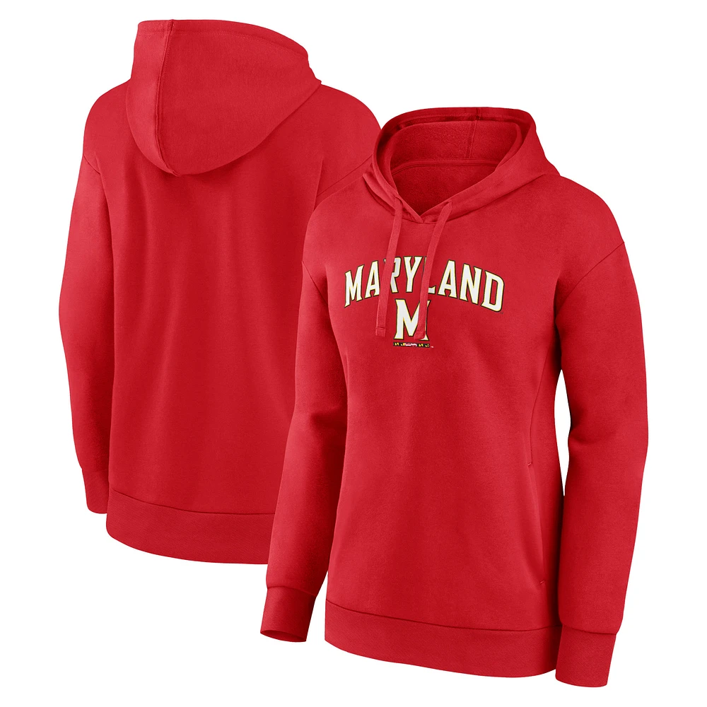 Women's Fanatics Red Maryland Terrapins Campus Pullover Hoodie
