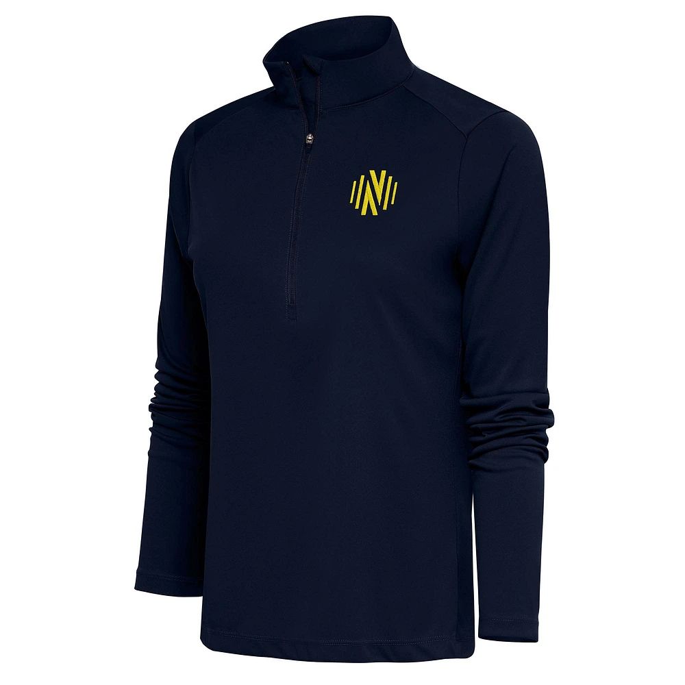 Women's Antigua Navy Nashville SC Tribute Half-Zip Pullover Top
