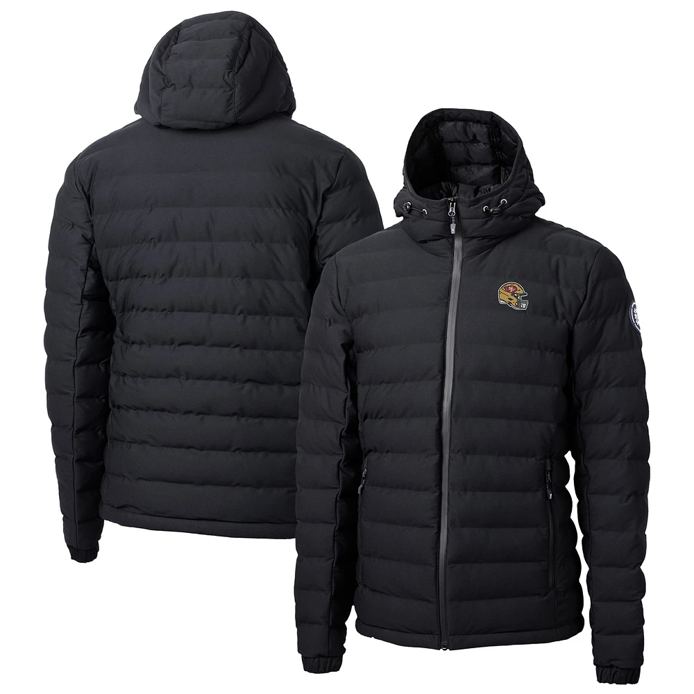Men's Cutter & Buck Black San Francisco 49ers Helmet Mission Ridge Repreve Eco Insulated Puffer Full-Zip Jacket