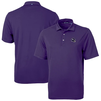 Men's Cutter & Buck Purple Minnesota Vikings Helmet Virtue Eco Pique Recycled Polo