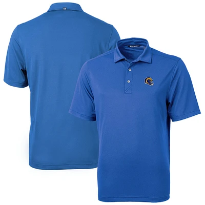Men's Cutter & Buck Royal Los Angeles Rams Helmet Virtue Eco Pique Recycled Polo