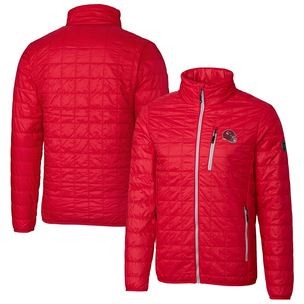 Men's Cutter & Buck Kansas City Chiefs Helmet Rainier PrimaLoft Eco Insulated Full-Zip Puffer Jacket
