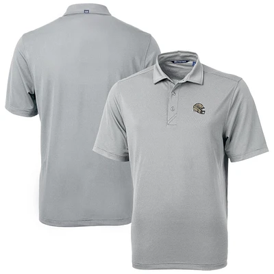 Men's Cutter & Buck Silver New Orleans Saints Helmet Virtue Eco Pique Recycled Polo