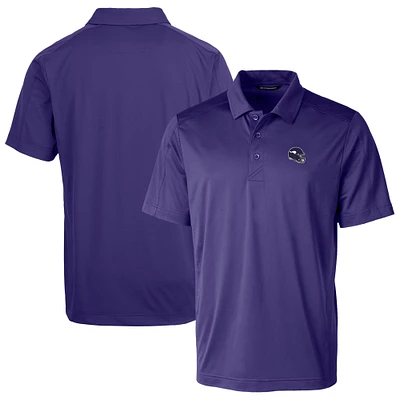 Men's Cutter & Buck Purple Minnesota Vikings Helmet Prospect Textured Stretch Polo