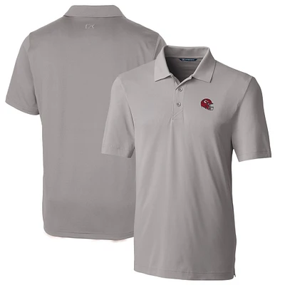 Men's Cutter & Buck Silver Kansas City Chiefs Helmet Forge Stretch Polo