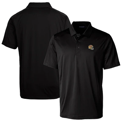 Men's Cutter & Buck Black San Francisco 49ers Helmet Prospect Textured Stretch Polo