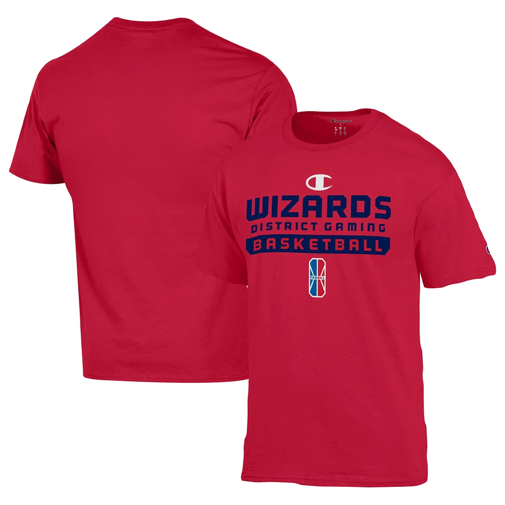 Unisex Champion Red Wizards District Gaming On-Court 2K League Authentic Practice T-Shirt