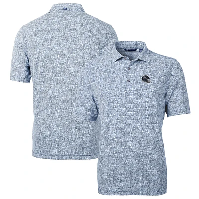 Men's Cutter & Buck Navy Tennessee Titans Helmet Virtue Eco Pique Botanical Print Recycled Polo