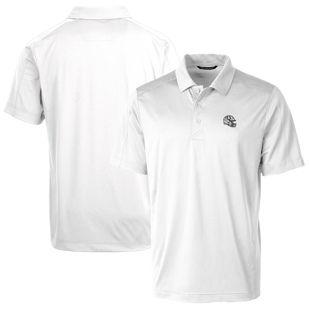 Men's Cutter & Buck White Indianapolis Colts Helmet Prospect Textured Stretch Polo