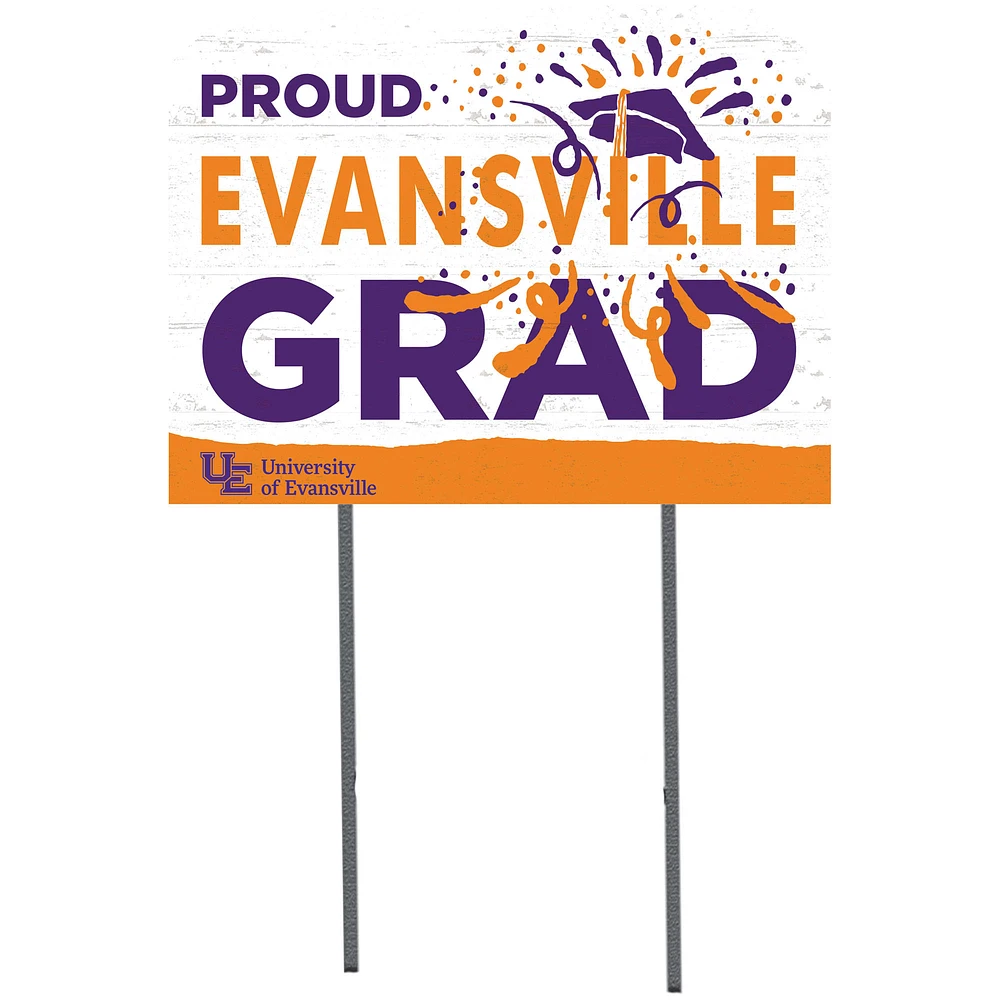 Evansville Purple Aces 18" x 24" Yard Sign