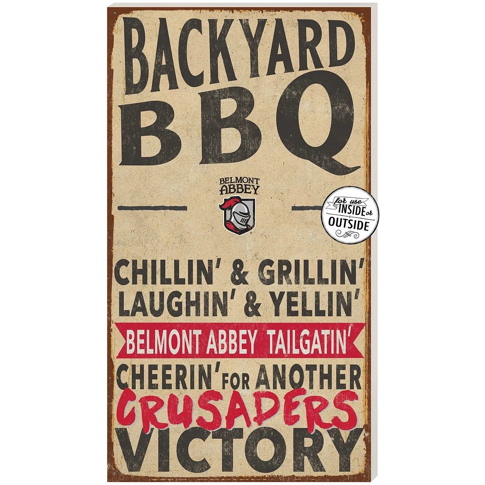 Belmont Abbey Crusaders 11'' x 20'' Indoor/Outdoor BBQ Sign