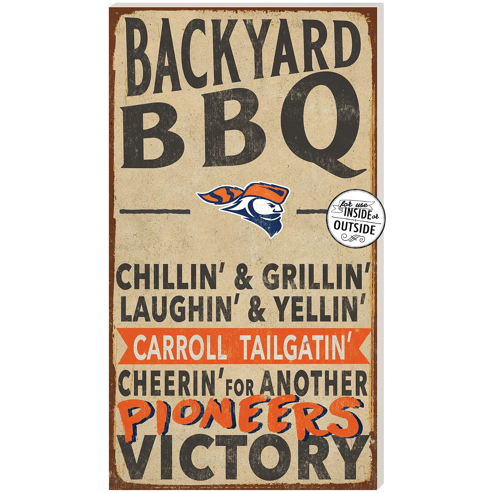 Carroll University Pioneers 11'' x 20'' Indoor/Outdoor BBQ Sign
