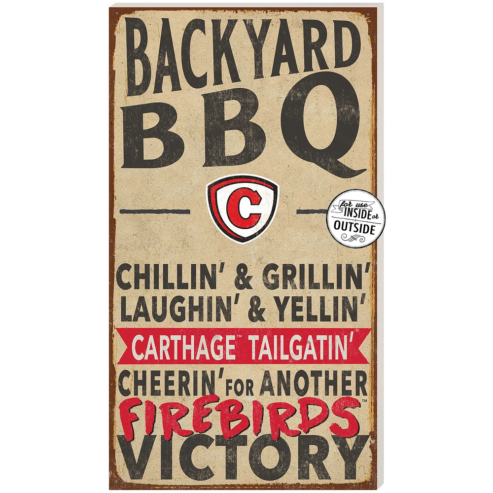 Carthage Firebirds 11'' x 20'' Indoor/Outdoor BBQ Sign