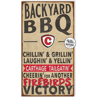 Carthage Firebirds 11'' x 20'' Indoor/Outdoor BBQ Sign