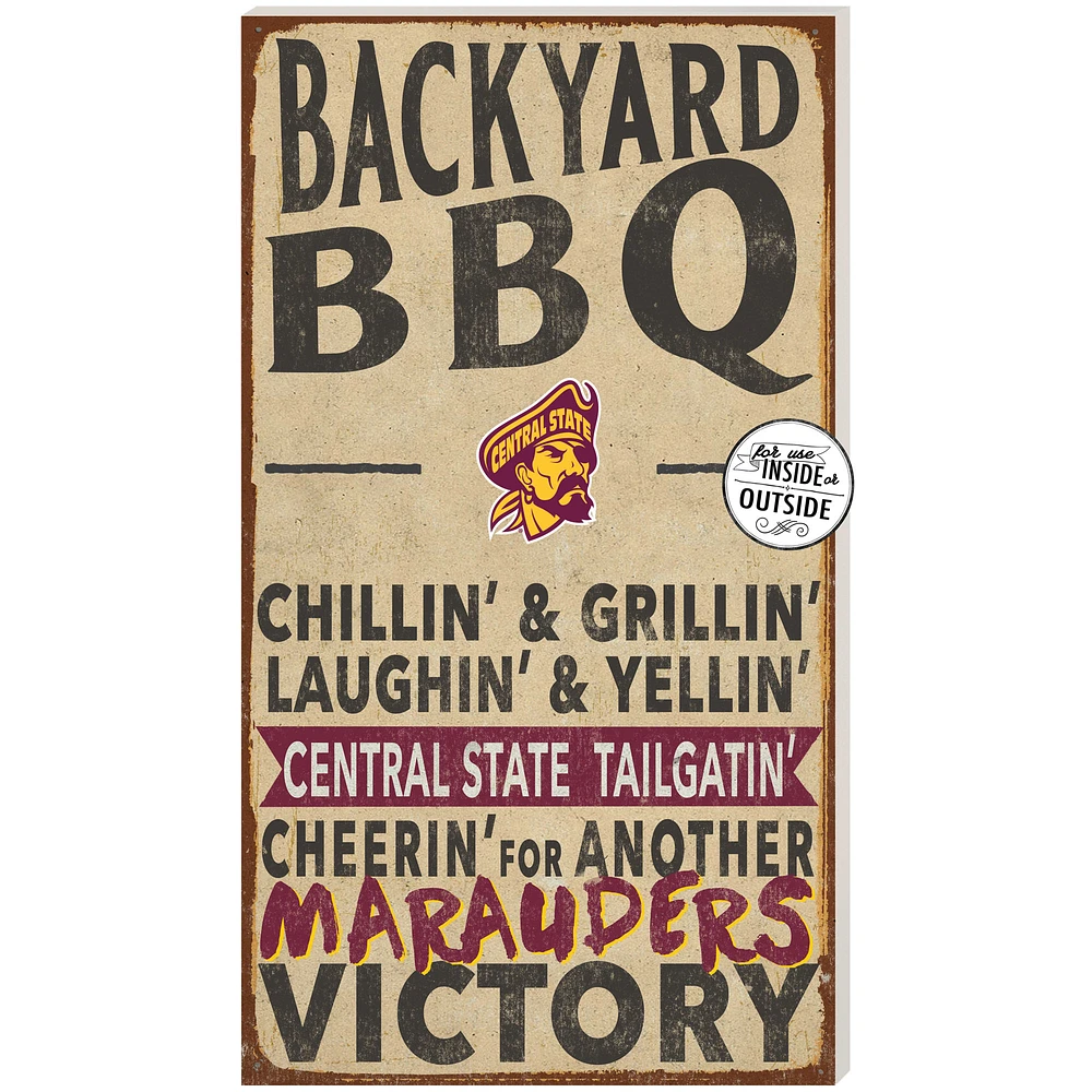Central State Marauders 11'' x 20'' Indoor/Outdoor BBQ Sign