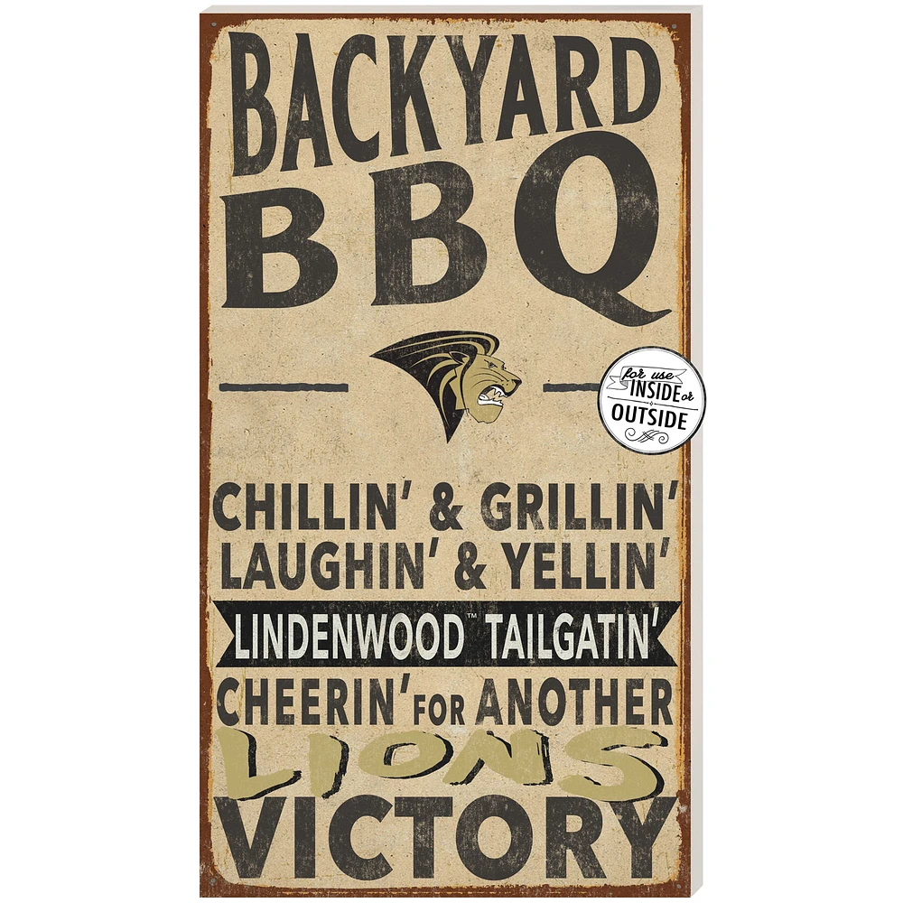 Lindenwood Lions 11'' x 20'' Indoor/Outdoor BBQ Sign