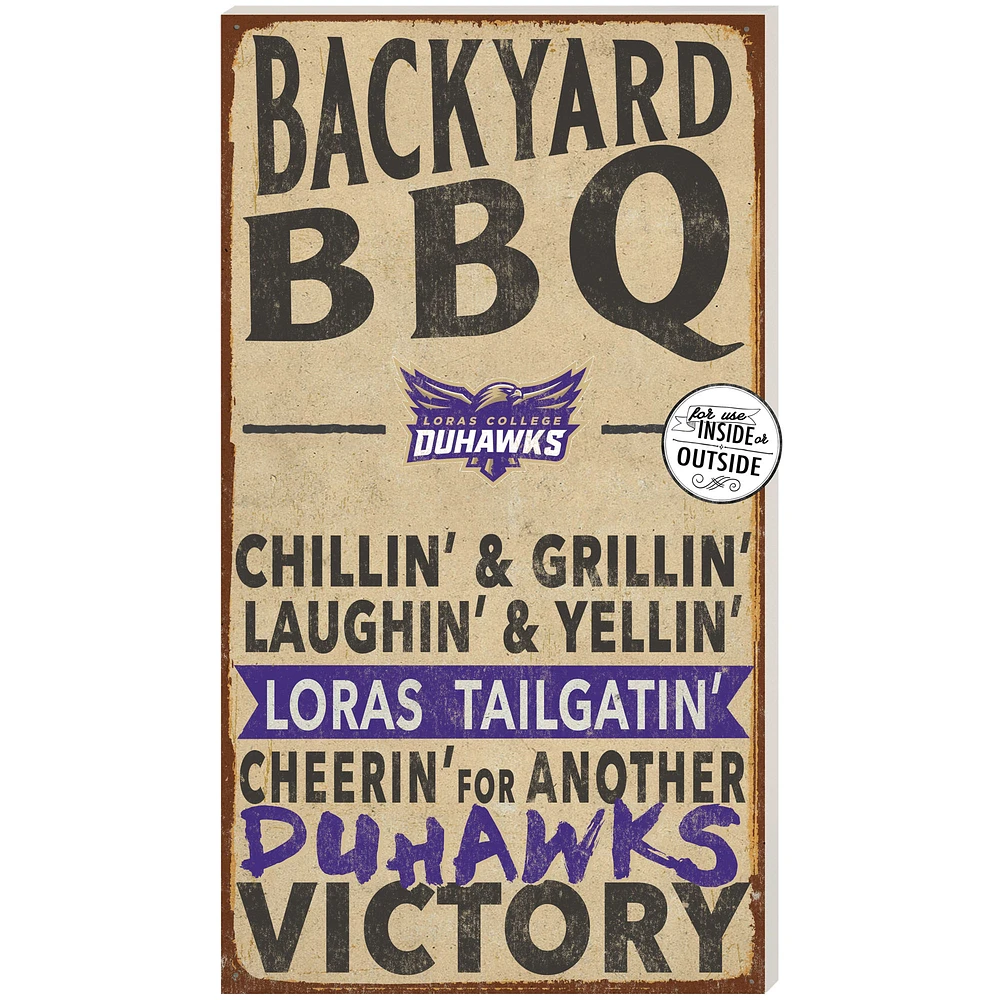 Loras College Duhawks 11'' x 20'' Indoor/Outdoor BBQ Sign