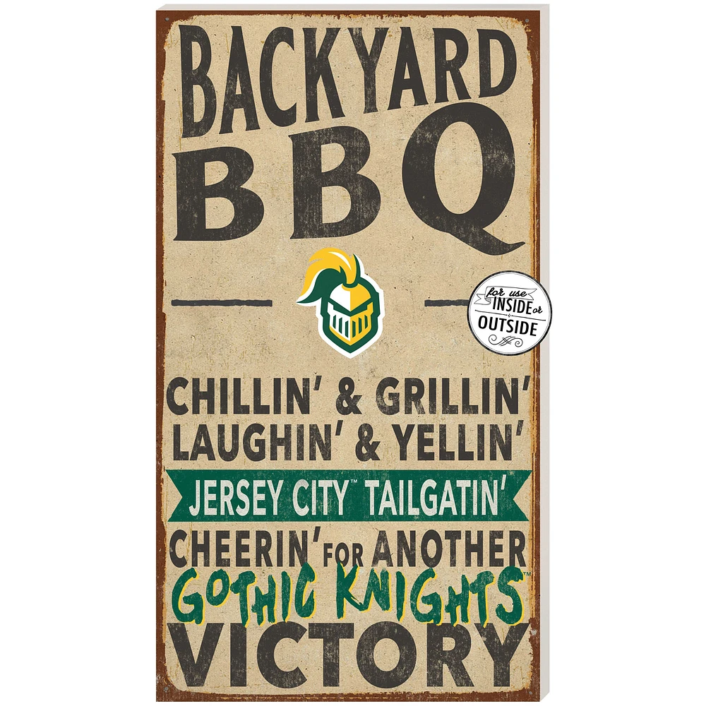 New Jersey City Gothic Knights 11'' x 20'' Indoor/Outdoor BBQ Sign