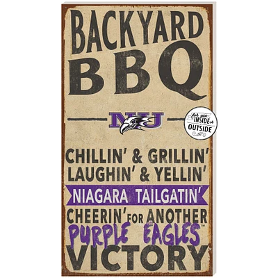 Niagara Purple Eagles 11'' x 20'' Indoor/Outdoor BBQ Sign