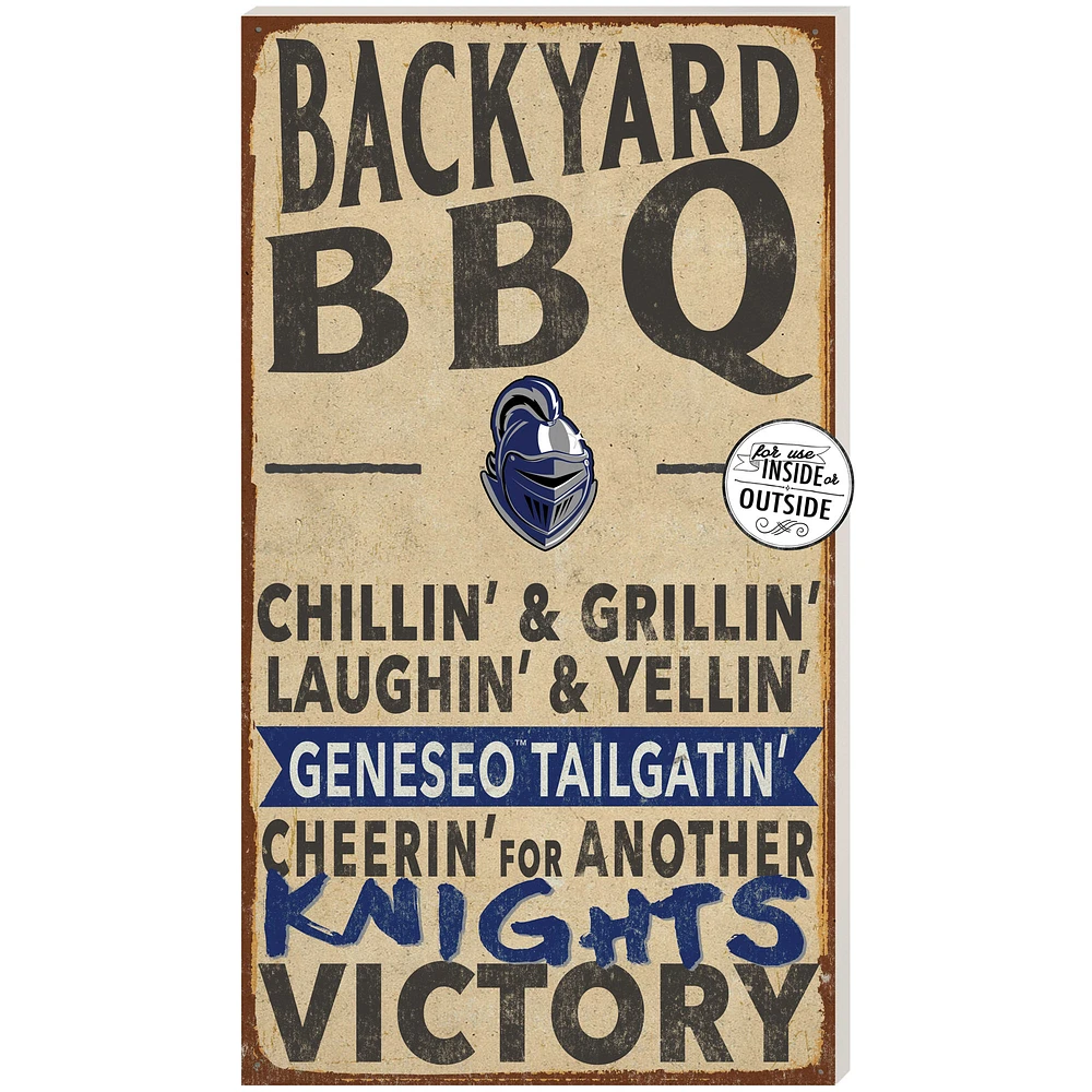 SUNY Geneseo Knights 11'' x 20'' Indoor/Outdoor BBQ Sign