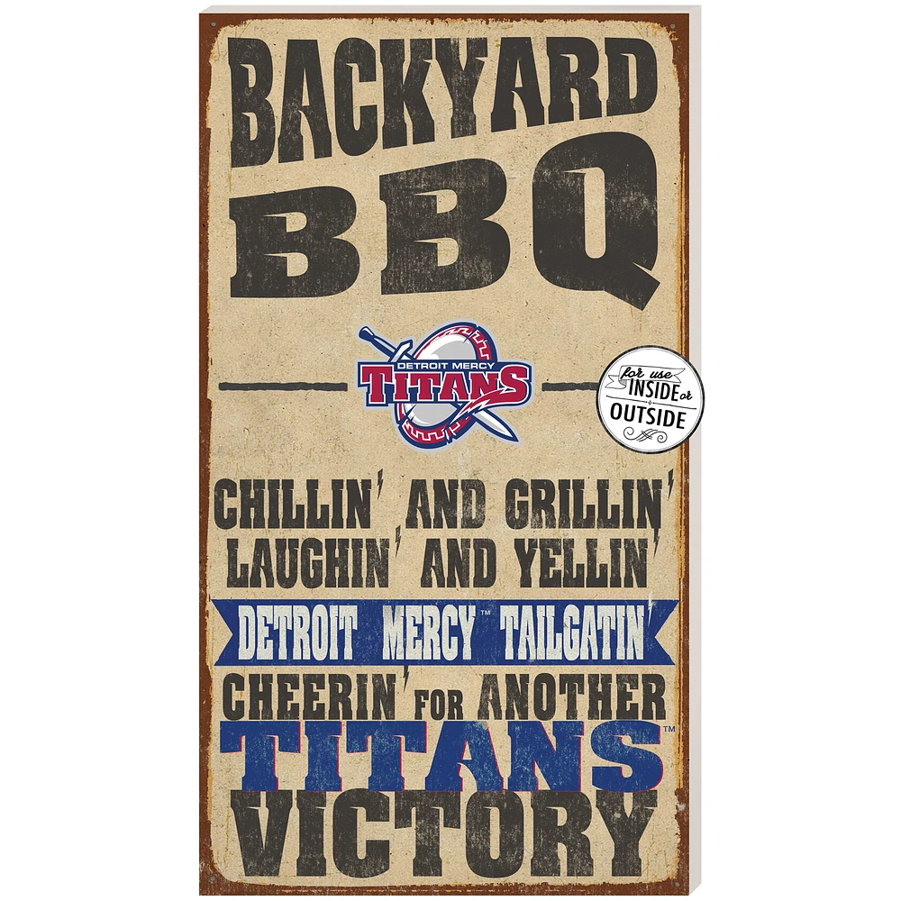 Detroit Mercy Titans 11'' x 20'' Indoor/Outdoor BBQ Sign