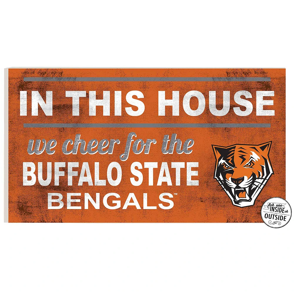 Buffalo State Bengals 11" x 20" Indoor/Outdoor In This House Sign